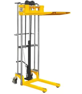 SMARTLIFT SDDJS1500 400 кг 1,5 м Штабелер ручной гидравлический (с вилами и площадкой) с доставкой в Воронеж купить по выгодной цене 100kwatt.ru